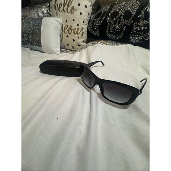VERSACE vintage sunglasses rare wrap black square frame shield mask oversized main image 13